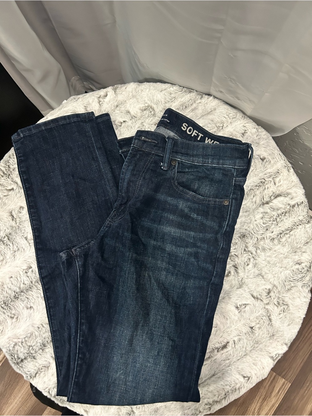 GAP Men's Straight Jeans Dark Blue Wash